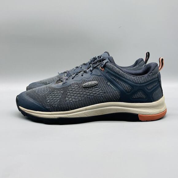 Keen Shoes Womens 11 Blue Gray Mesh Low Top Waterproof Trail Hiking Sneakers - Picture 4 of 11